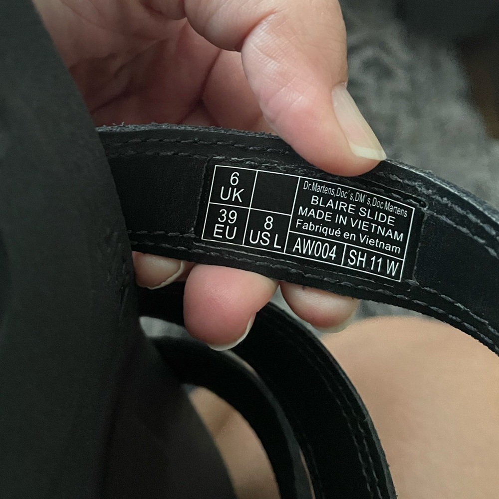 Dr. Martens Women's Blaire Hydro Leather Slide Sandals - Picture 5 of 12